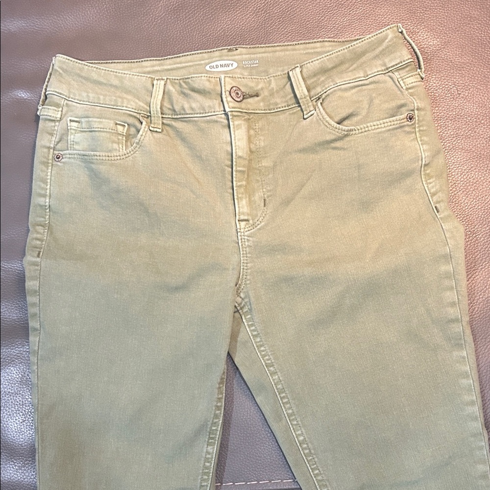 Old Navy Rockstar Super Skinny Women's Light Green Jeans, size 30/28 - Picture 3 of 6